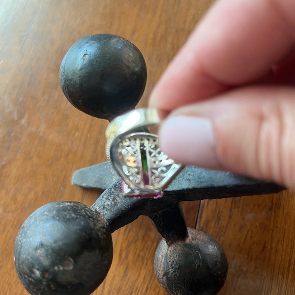 🍉 Emerald Cut Watermelon Quartz Ring 😍 - Picture 7 of 9